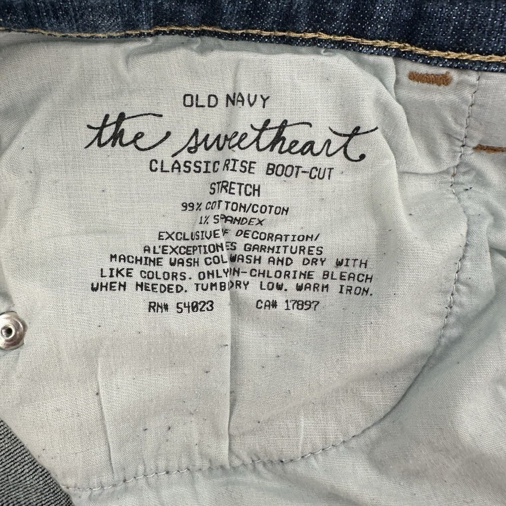 Old Navy The Sweetheart Bootcut Jeans Womens 18 Long Dark Wash Classic Rise Blue - Picture 6 of 9